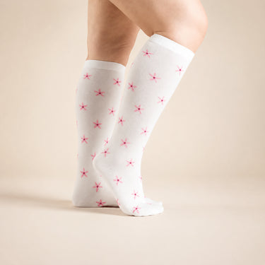 compression-socks star white style